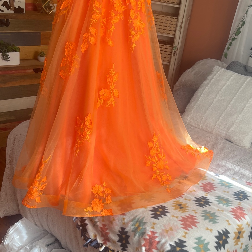 Jovani prom dress in flaming orange! - Picture 4 of 11